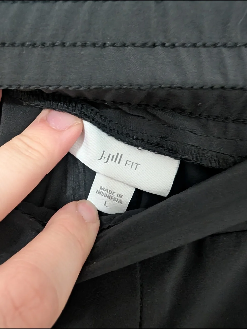 J. Jill‎ Fit Black Pull-On Cropped Pants Size Large
